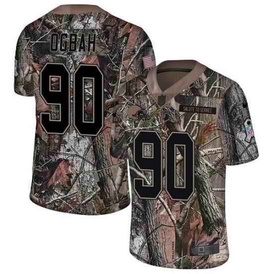 Nike Browns #90 Emmanuel Ogbah Camo Men Stitched NFL Limited Rush Realtree Jersey